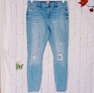 River Island Molly Distress Frayed Hem Denim‎ Jeans